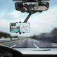 Car Rearview Mirror Phone Holder: Rotatable, Retractable, 360°, All Phones & Cars - EX-STOCK CANADA