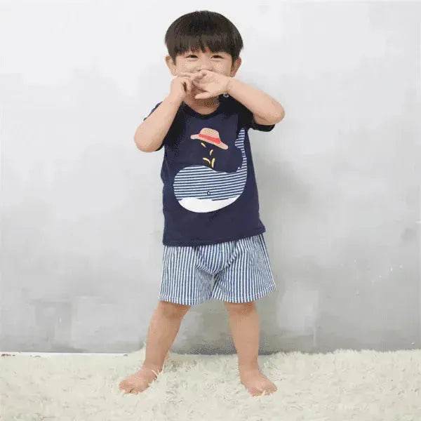 Cartoon Clothing Baby Boy Summer Clothes T-shirt Baby Girl Casual Clothing Sets - EX-STOCK Canada