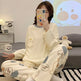 Cartoon Loose And Cute Long-sleeved Pajamas For Women Spring Autumn Set Casual Homewear Outerwear - EX-STOCK Canada
