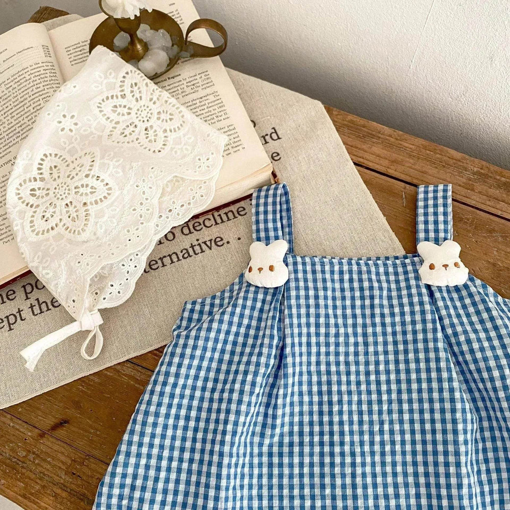 Cartoon Suspender Plaid A- Line Skirt - EX-STOCK Canada