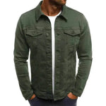 Casual Men Jacket Denim Button Shirt - EX-STOCK Canada