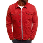 Casual Men Jacket Denim Button Shirt - EX-STOCK Canada