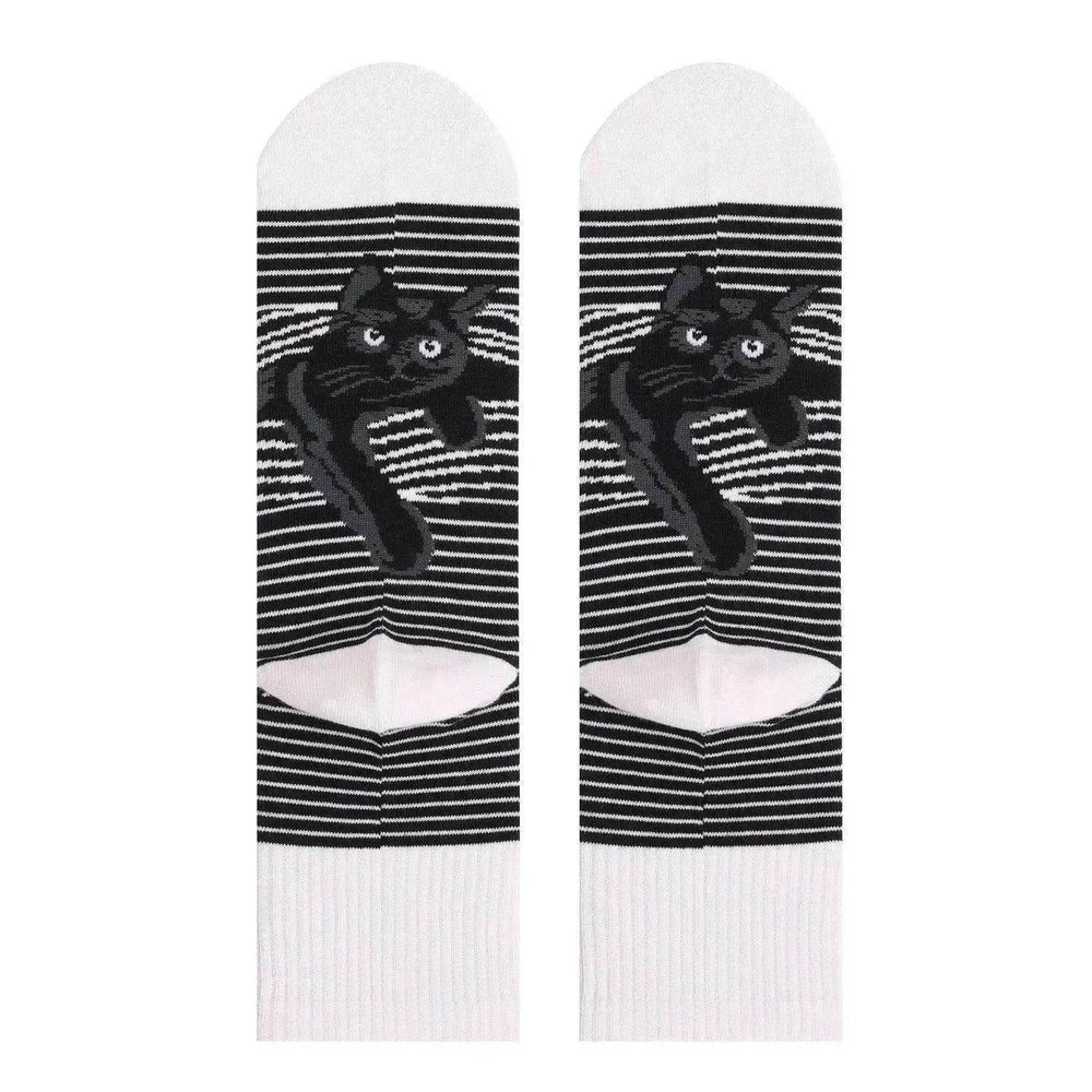 Cats Print Plus Size Medium Socks For Men And Women - EX-STOCK Canada