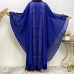 Chiffon Hot Drill Bat Sleeve Arab Robe - EX-STOCK Canada