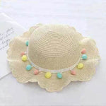 Children Bags Hats Female Decoration Small Colored Balls Sunscreen Lace Beach Hats Breathable Sandals - EX-STOCK Canada