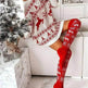 Christmas Knitted Cotton Woolen Thigh-High Deer Socks - EX-STOCK Canada
