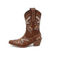 Chunky Heel Embroidery Knee-high Cowboy Boots - EX-STOCK Canada