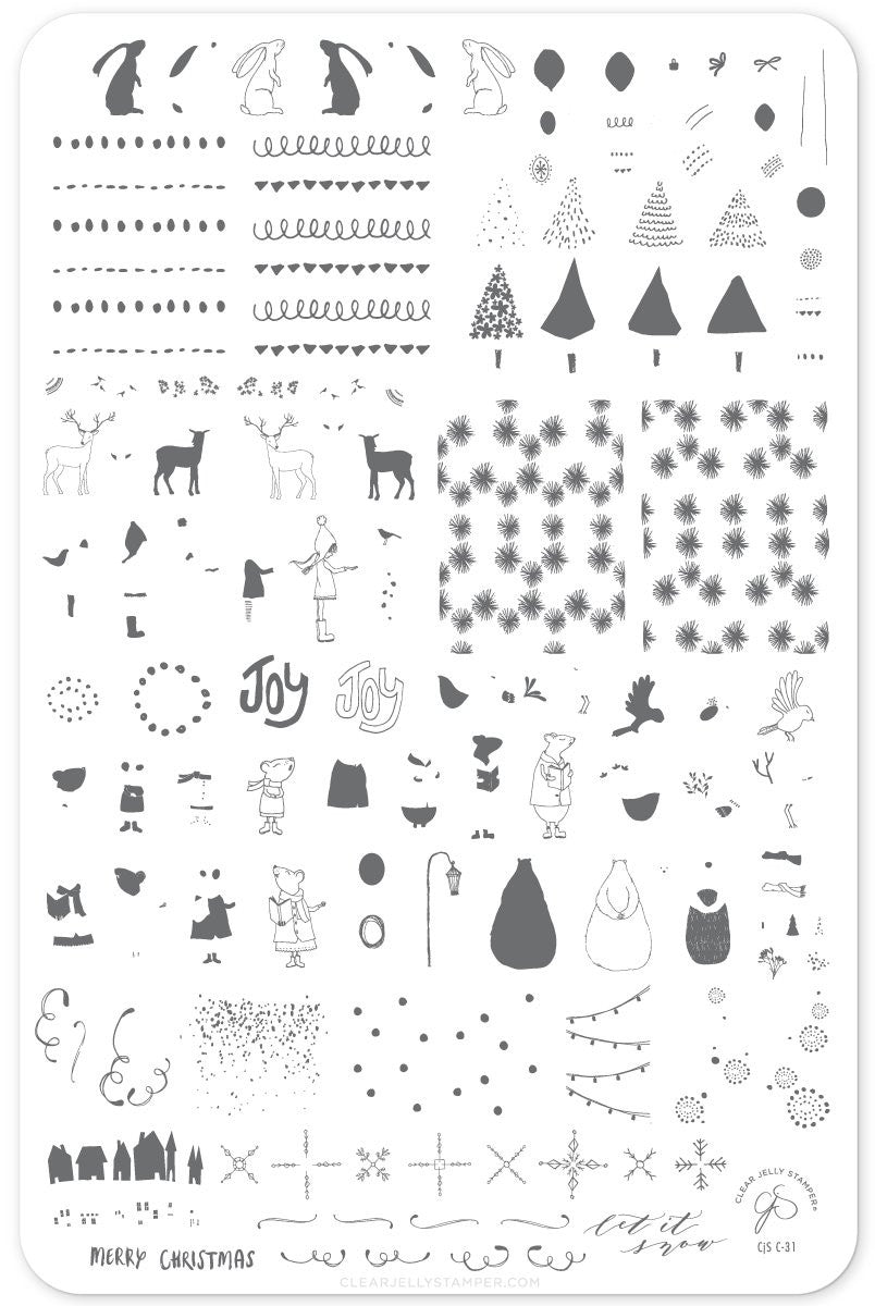 ختم هلامي شفاف - عطلة صغيرة سعيدةEX-STOCK Canada 