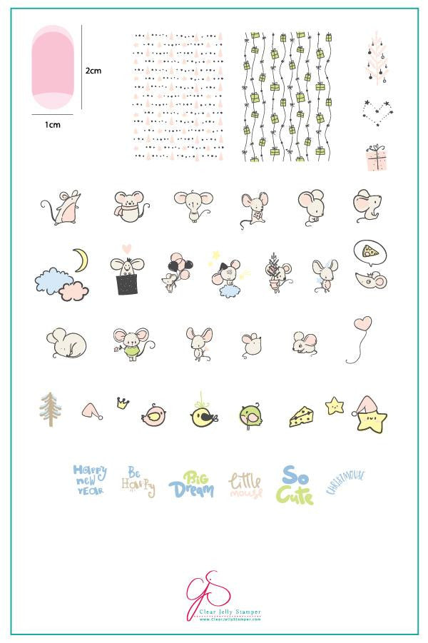 Clear Jelly Stamper - Merry ChrisMouse EX-STOCK Canada 