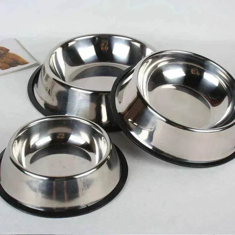 Classic Non slip Stainless Steel pet Feed Bowls - EX-STOCK Canada