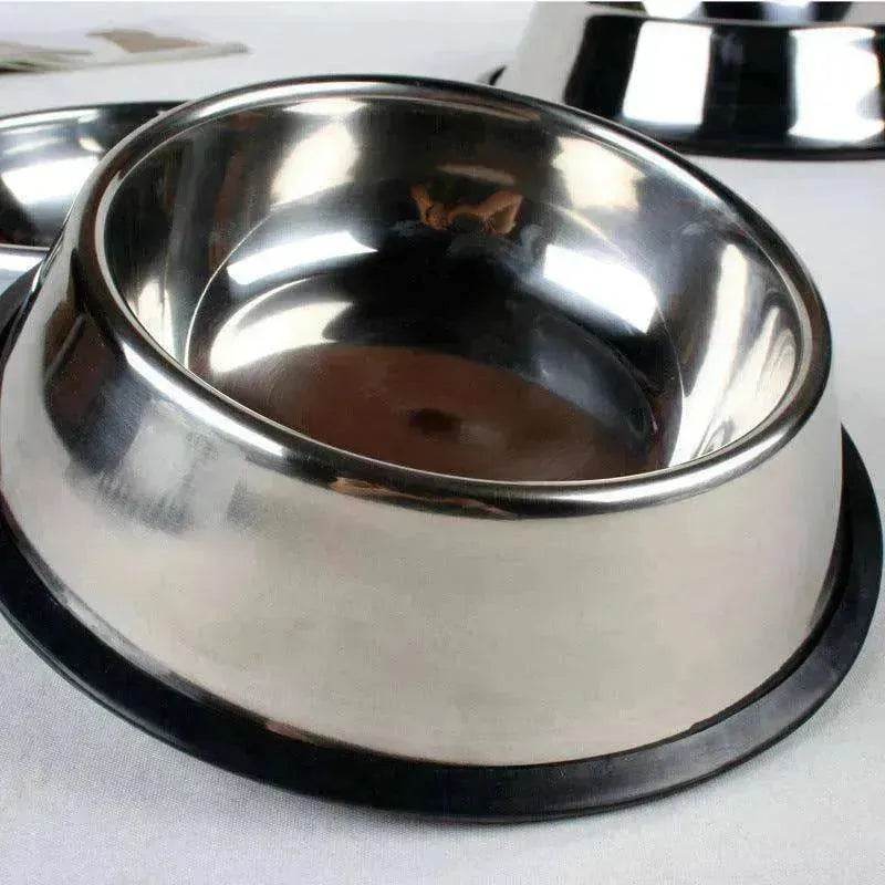 Classic Non slip Stainless Steel pet Feed Bowls - EX-STOCK Canada