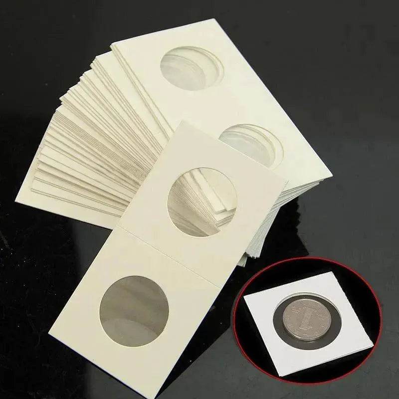 Ensemble de protecteurs de pièces de 50 pièces de protège-monnaie Sre Clips en papier vendus - EX-STOCK Canada