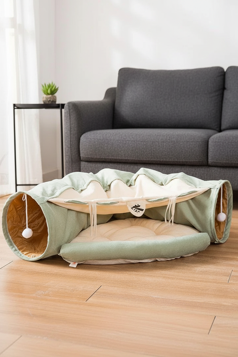 Collapsible Cat Tunnel Durable Washable Collapsible 