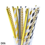 Color paper straws bronzing straws EX-STOCK Canada 