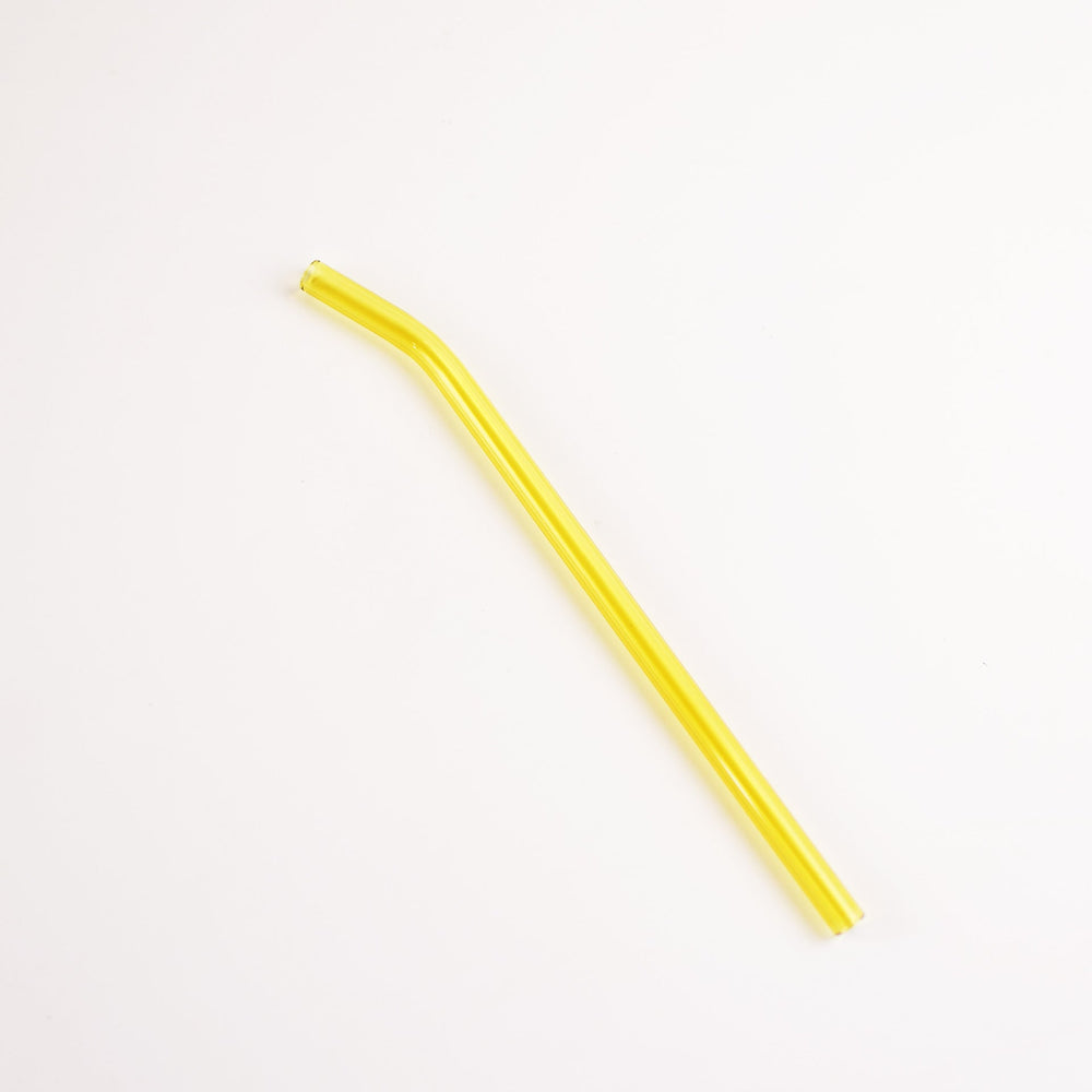Colored High Borosilicate Environmentally Friendly Heat-resistant Curved Glass Straws EX-STOCK Canada 