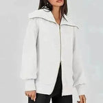 Comfortable Large Collar Double Zipper Sweater - EX-STOCK Canada