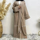 Contrast Striped Cardigan Arab Robe - EX-STOCK Canada
