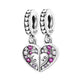 Copper Plating 925 Silver Love Beads Pendant - EX-STOCK CANADA
