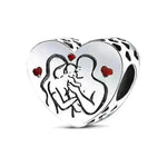 Copper Plating 925 Silver Love Beads Pendant - EX-STOCK CANADA