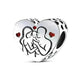Copper Plating 925 Silver Love Beads Pendant - EX-STOCK CANADA