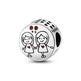 Copper Plating 925 Silver Love Beads Pendant - EX-STOCK CANADA