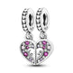 Copper Plating 925 Silver Love Beads Pendant - EX-STOCK CANADA