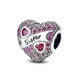 Copper Plating 925 Silver Love Beads Pendant - EX-STOCK CANADA