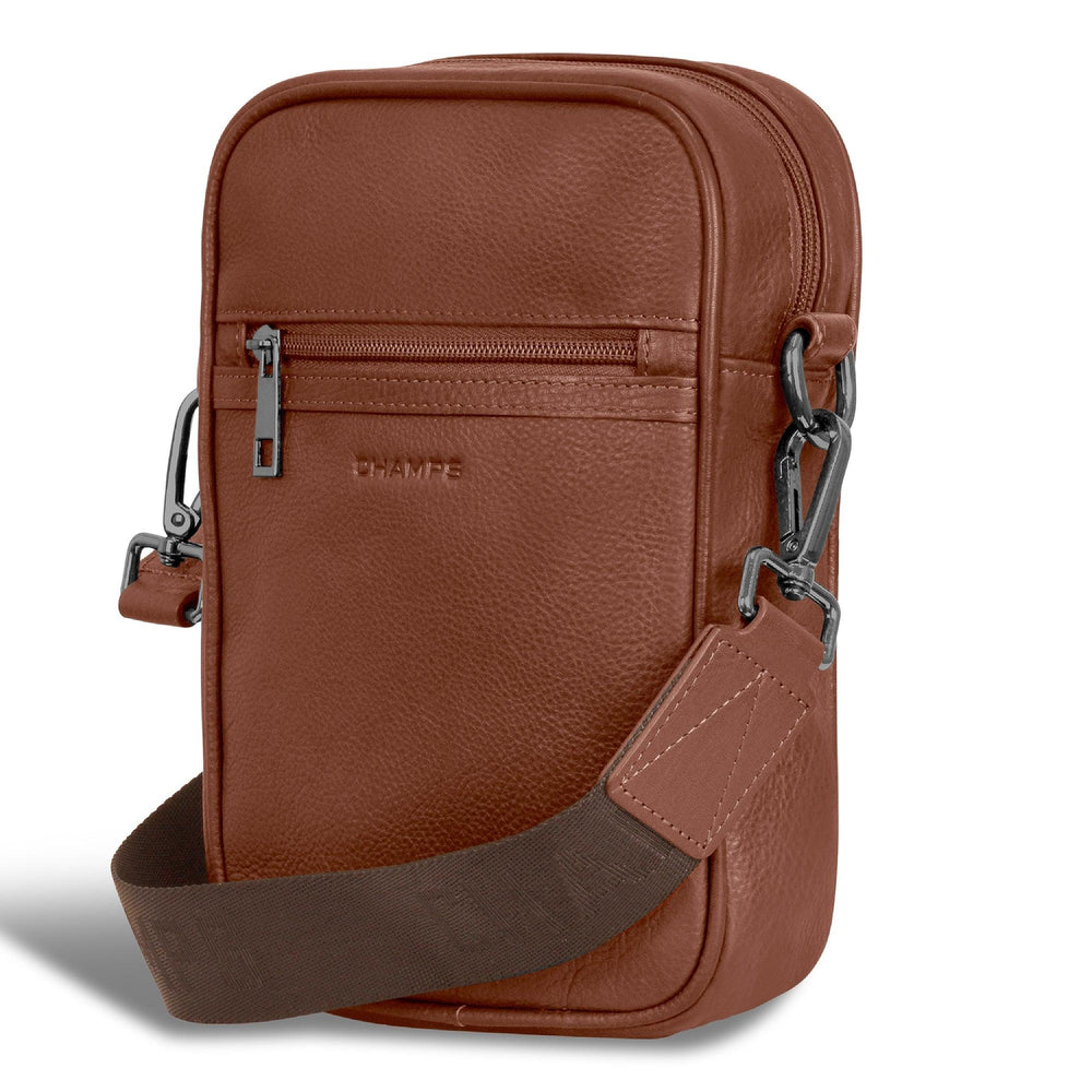 Sac bandoulière vertical en cuir / onyxEX-STOCK Canada 