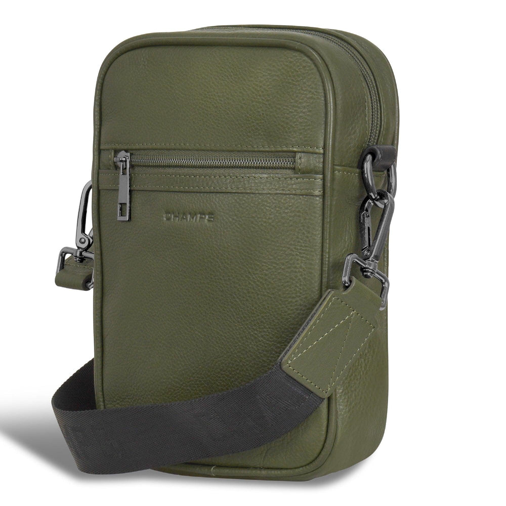 Sac bandoulière vertical en cuir / onyxEX-STOCK Canada 
