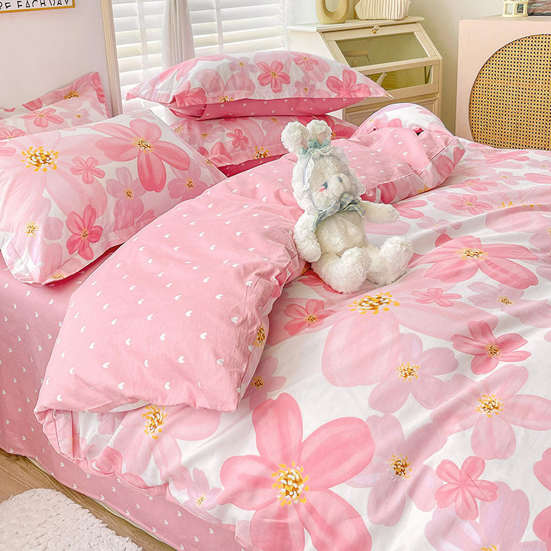 Cotton Duvet Cover Sheet Dormitory Three Piece Bedding Set EX-STOCK Canada 