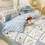 Cotton Duvet Cover Sheet Dormitory Three Piece Bedding Set EX-STOCK Canada 