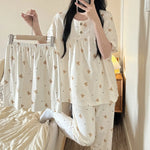 Cotton Three-piece Pajamas For Women Spring And Summer - EX-STOCK Canada