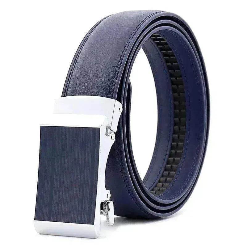 Cowhide Alloy Belt Automatic Buckle Business Casual Belt Men's Pant Belt - EX-STOCK Canada