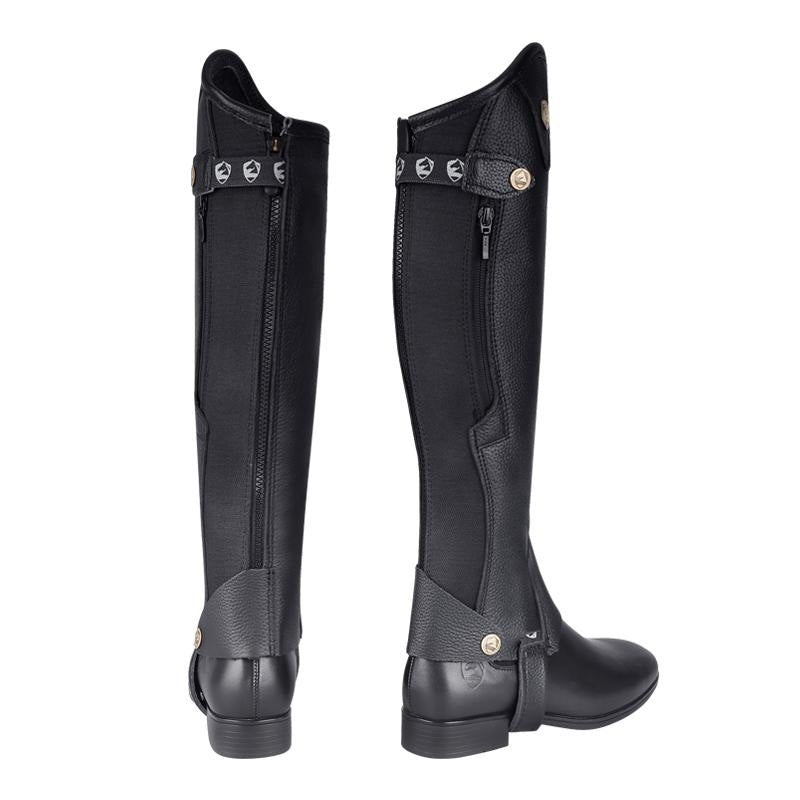 Cowhide Equestrian Chaps High Quality Thick Cowhide Double Zipper Riding Leg Guard Boots EX-STOCK Canada 
