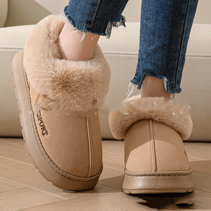 Cozy Plush Soft Slippers Shoes For Women Non-Slip Platform Shoes With Faux Fur Lining Mute Sole And Comfortable Fit For Indoor Wear EX-STOCK Canada 