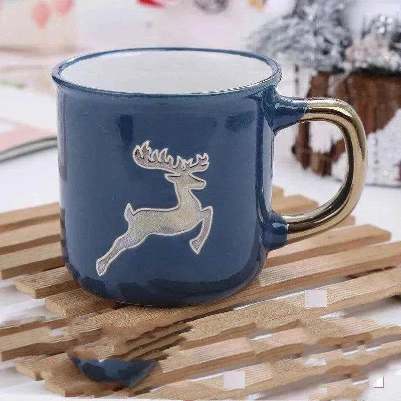 Creative Cute Cartoon Snowman Santa Claus Ceramic Cup Christmas Mug Small Gifts - EX-STOCK Canada