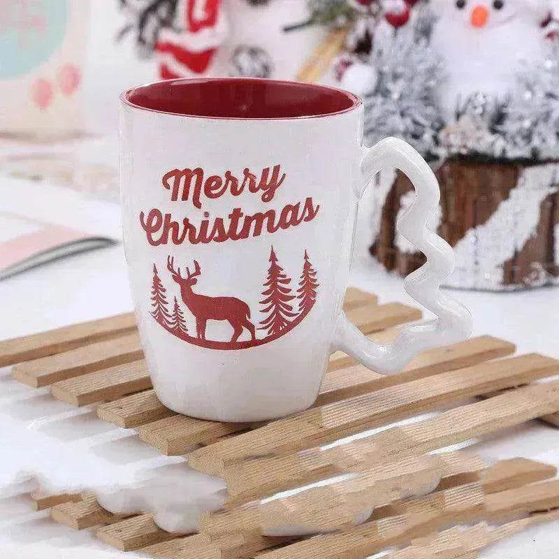 Creative Cute Cartoon Snowman Santa Claus Ceramic Cup Christmas Mug Small Gifts - EX-STOCK Canada