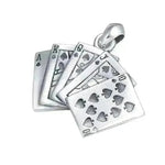 Creative Flush Poker S925 Sterling Silver Pendant - EX-STOCK CANADA