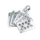 Creative Flush Poker S925 Sterling Silver Pendant - EX-STOCK CANADA