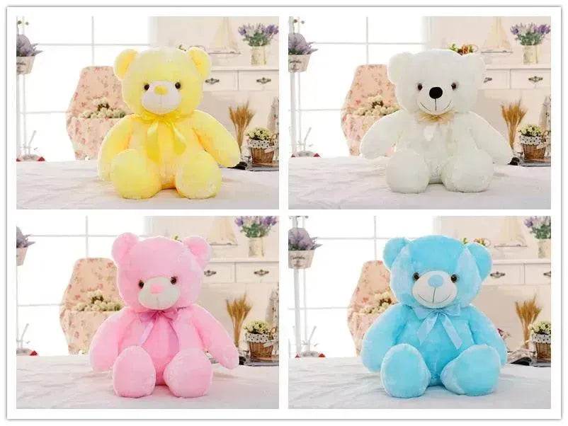 Ours en Peluche LED Lumineux Créatif Jouet en Peluche Coloré Lumineux Cadeau de Noël pour Enfants Coussin - EX-STOCK Canada