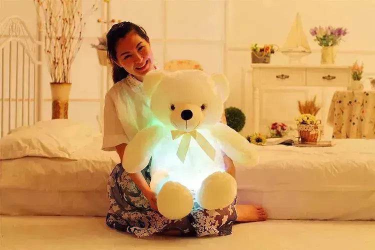 Ours en Peluche LED Lumineux Créatif Jouet en Peluche Coloré Lumineux Cadeau de Noël pour Enfants Coussin - EX-STOCK Canada