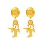 Creative Long Cowboy Hat Eardrops Earrings - EX-STOCK Canada