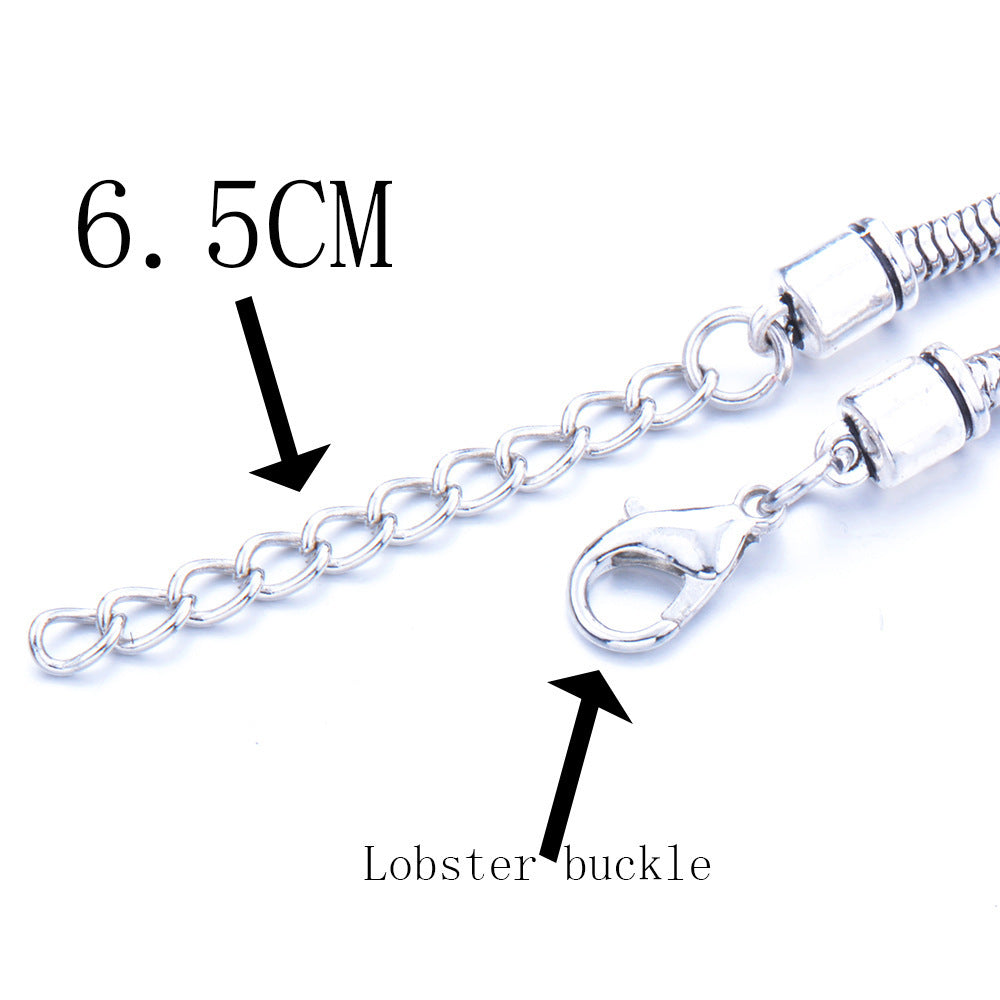 Crown, peach heart, owl, elephant pendant, multi-element large beads, retro female bracelet EX-STOCK Canada 