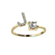 Customizable 26-Letter Ring: Fashionable & Elegant Jewelry - EX-STOCK CANADA