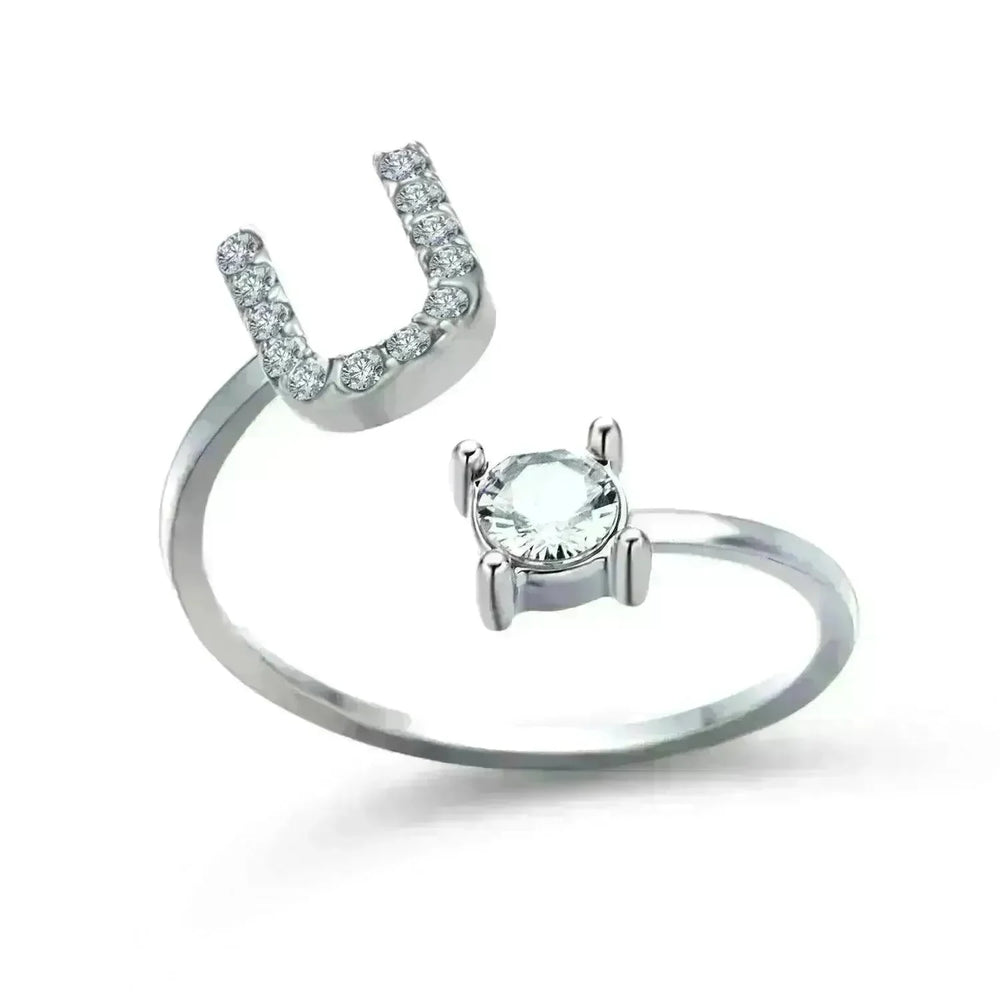 Customizable 26-Letter Ring: Fashionable & Elegant Jewelry - EX-STOCK CANADA