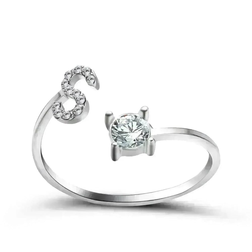 Customizable 26-Letter Ring: Fashionable & Elegant Jewelry - EX-STOCK CANADA