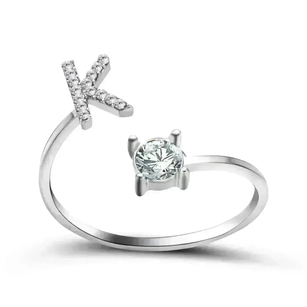 Customizable 26-Letter Ring: Fashionable & Elegant Jewelry - EX-STOCK CANADA