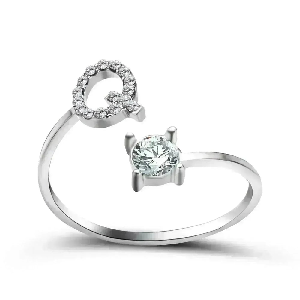 Customizable 26-Letter Ring: Fashionable & Elegant Jewelry - EX-STOCK CANADA