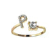 Customizable 26-Letter Ring: Fashionable & Elegant Jewelry - EX-STOCK CANADA