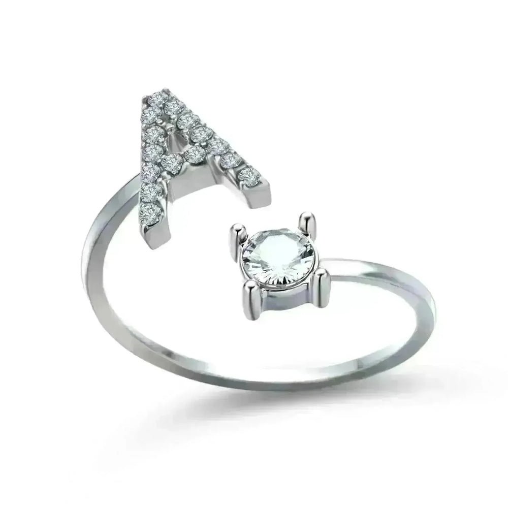 Customizable 26-Letter Ring: Fashionable & Elegant Jewelry - EX-STOCK CANADA